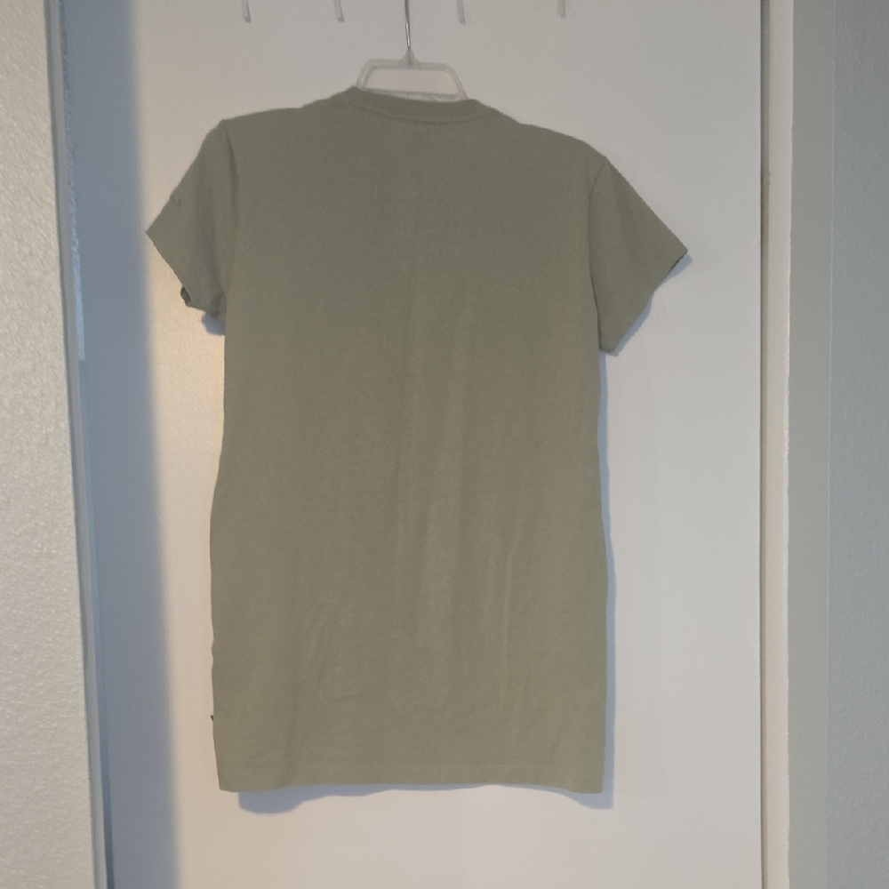 Converse Olive Green T-Shirt Dress with Neon Trim - Picture 3 of 3